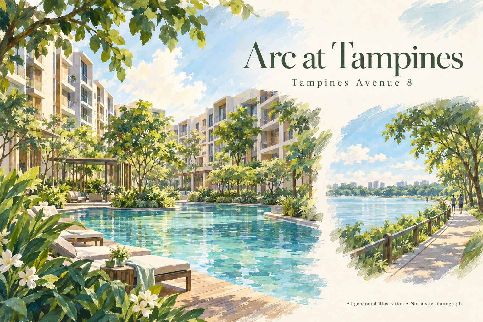 Conceptual illustration inspired by Arc at Tampines; not a site photograph